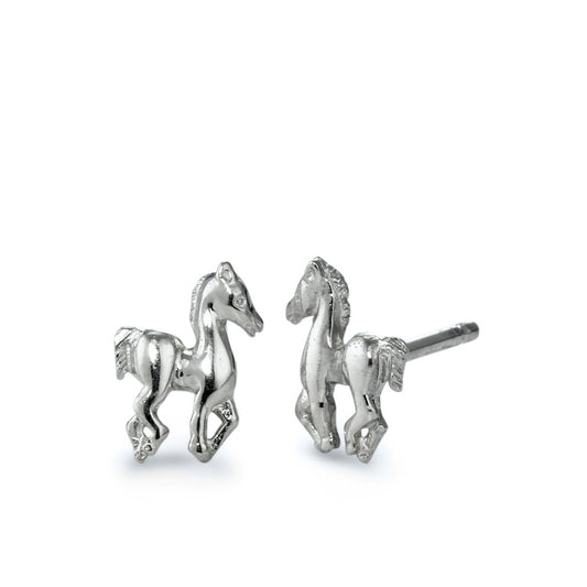 Stud earrings Silver Silver plated Horse