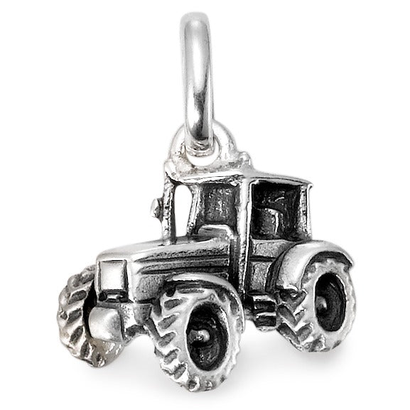 Pendant Silver Patinated Tractor