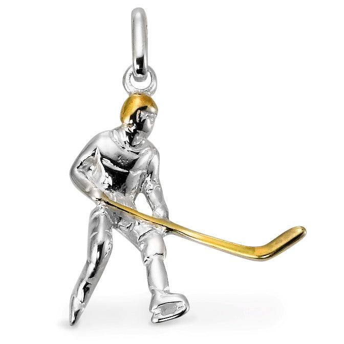 Pendant Silver Bicolor Ice Hockey