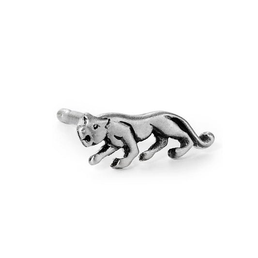 Single stud earring Silver Panther