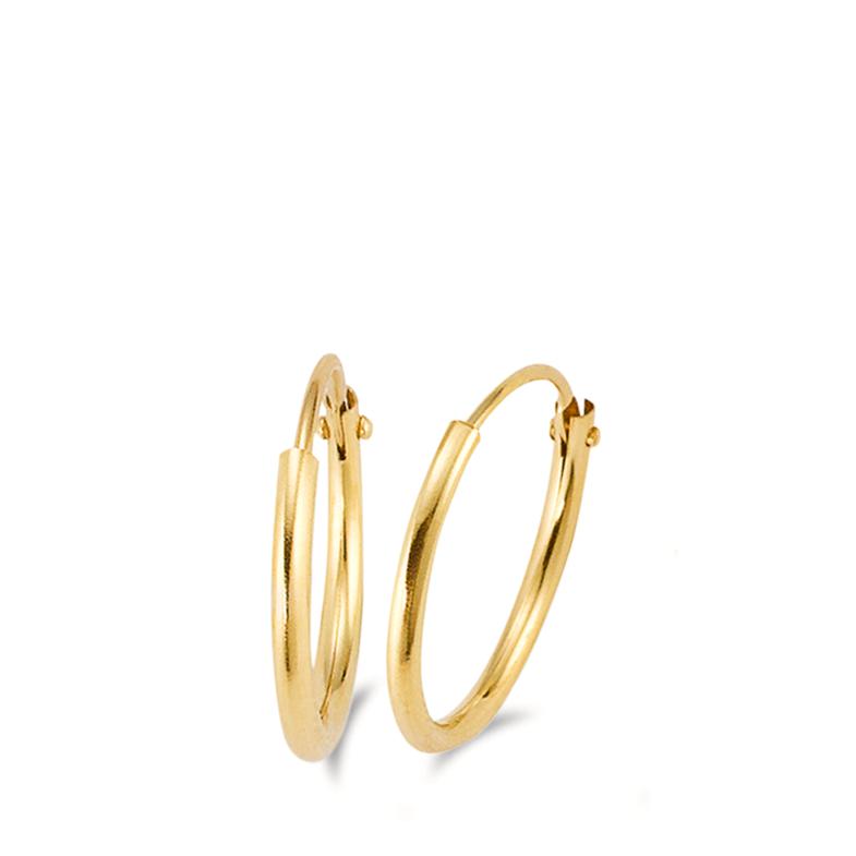 Hoop earrings 9k Yellow Gold Ø1.2 mm