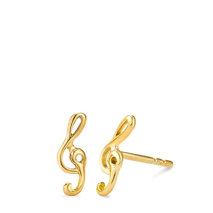 Stud earrings 9k Yellow Gold Music