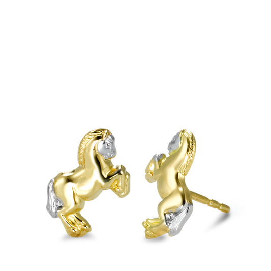 Stud earrings 9k Yellow Gold Horse