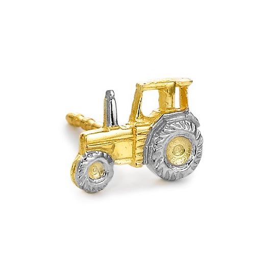 Single stud earring 9k Yellow Gold Tractor