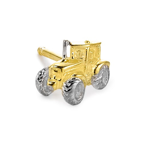 Single stud earring 9k Yellow Gold Tractor
