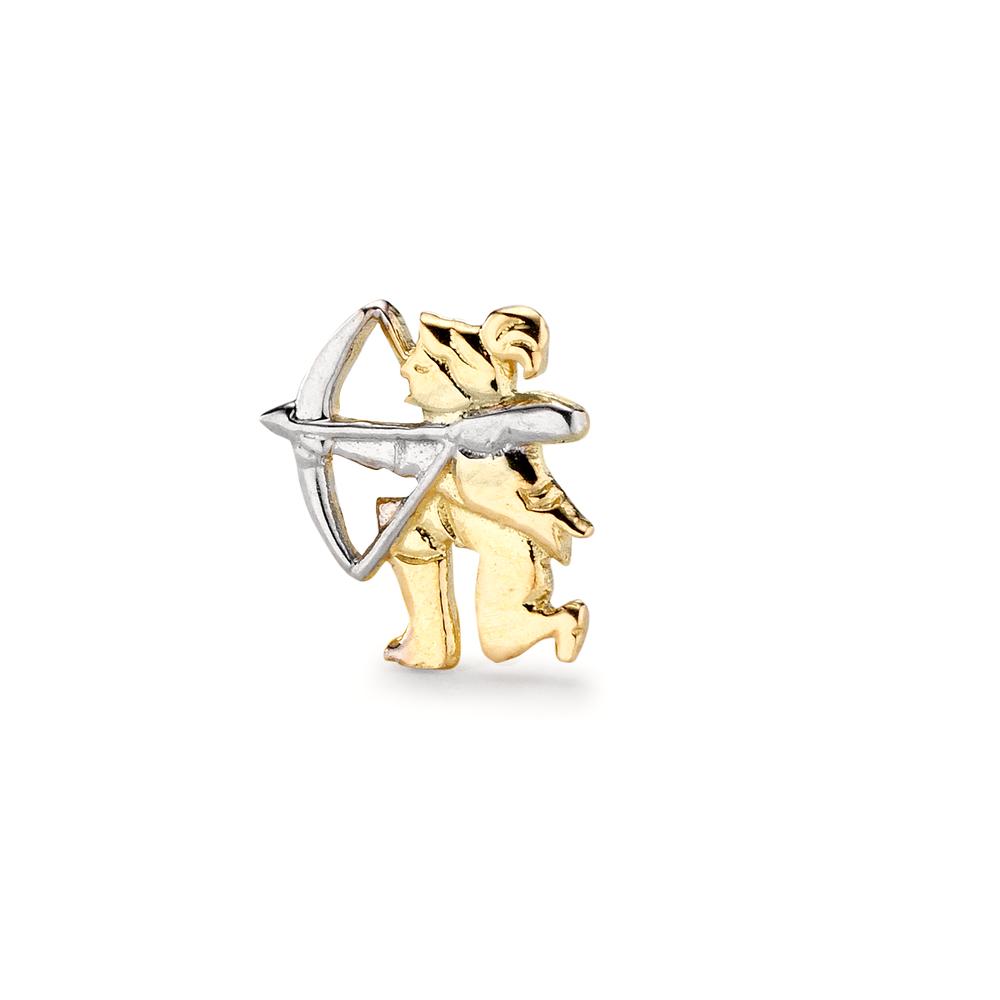 Single stud earring 18k Yellow Gold Zodiac Sign Sagittarius