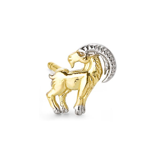 Single stud earring 18k Yellow Gold Zodiac Sign Capricorn