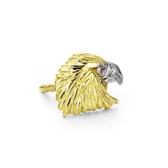 Single stud earring 18k Yellow Gold Eagle