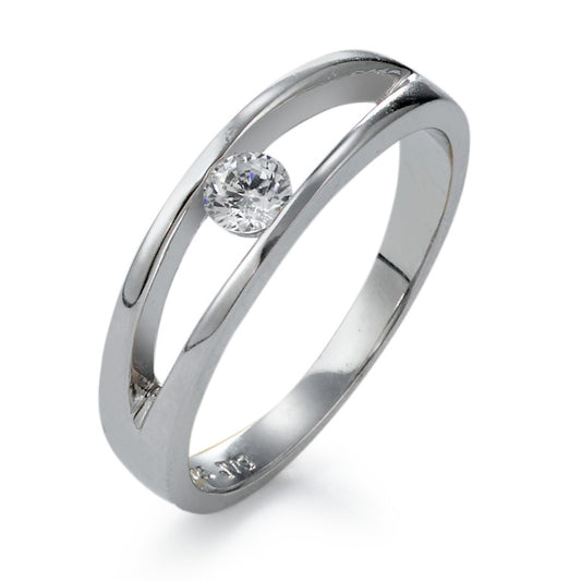 Ring Silver Zirconia Rhodium plated