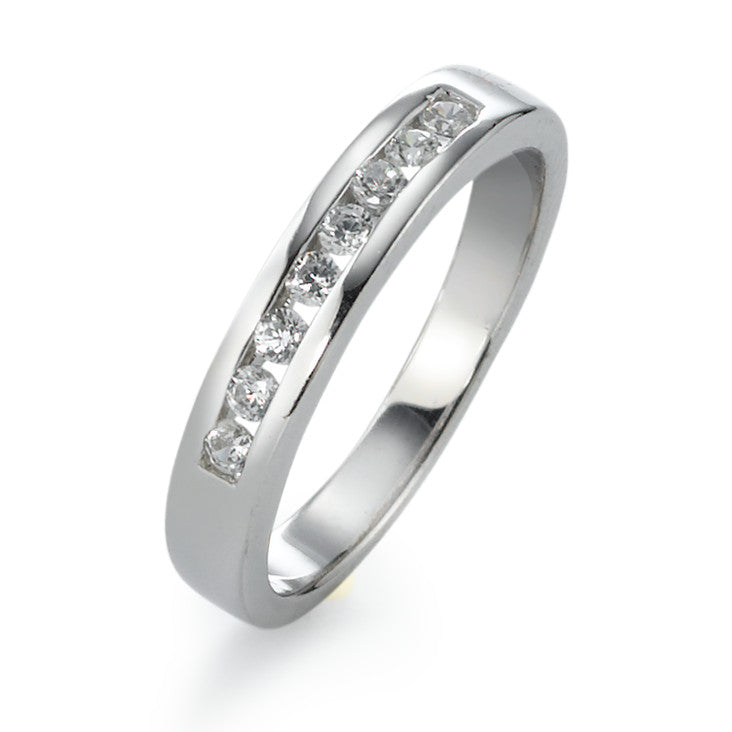 Ring Silver Zirconia Rhodium plated