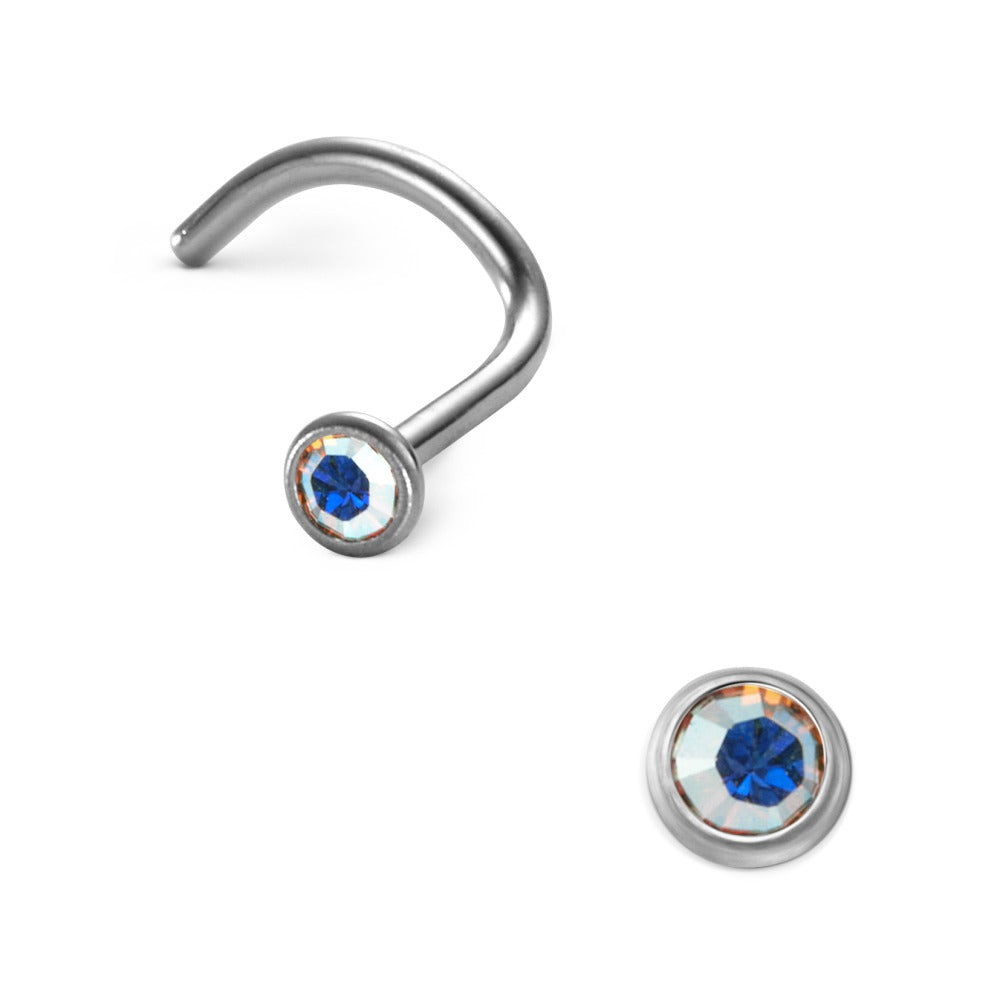 Nose Stud Titanium Zirconia Rainbow-colored Ø2.5 mm