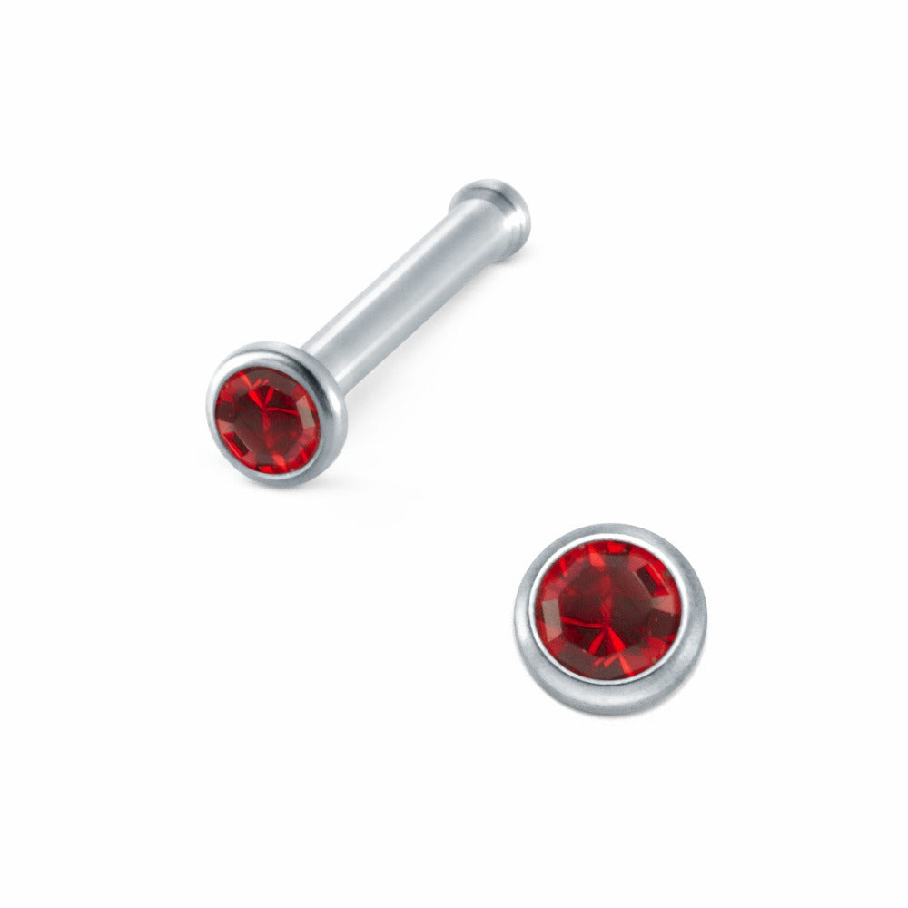 Nose Stud Stainless steel Crystal Ø2 mm