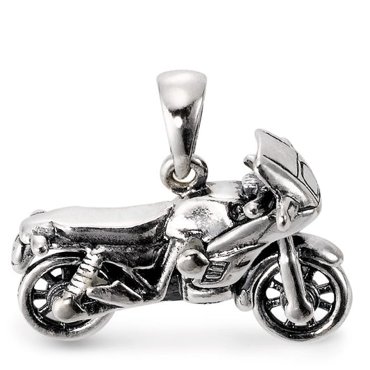 Pendant Silver Patinated Motorcycle