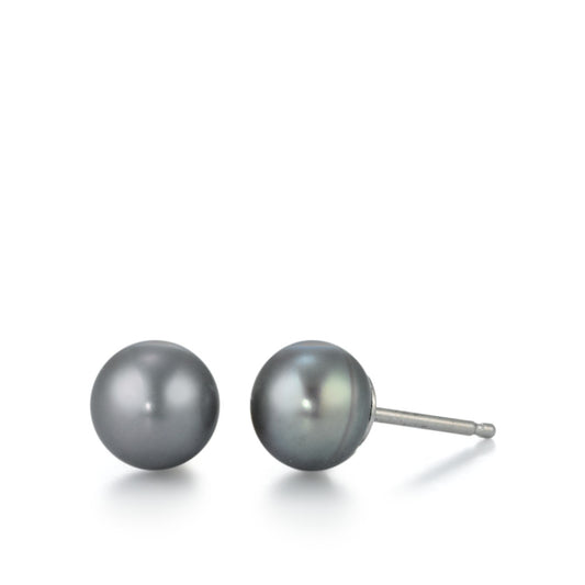 Stud earrings Silver Rhodium plated