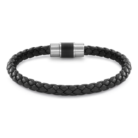 Bracelet Stainless steel, Leather, Ceramic 20 cm Ø6.5 mm