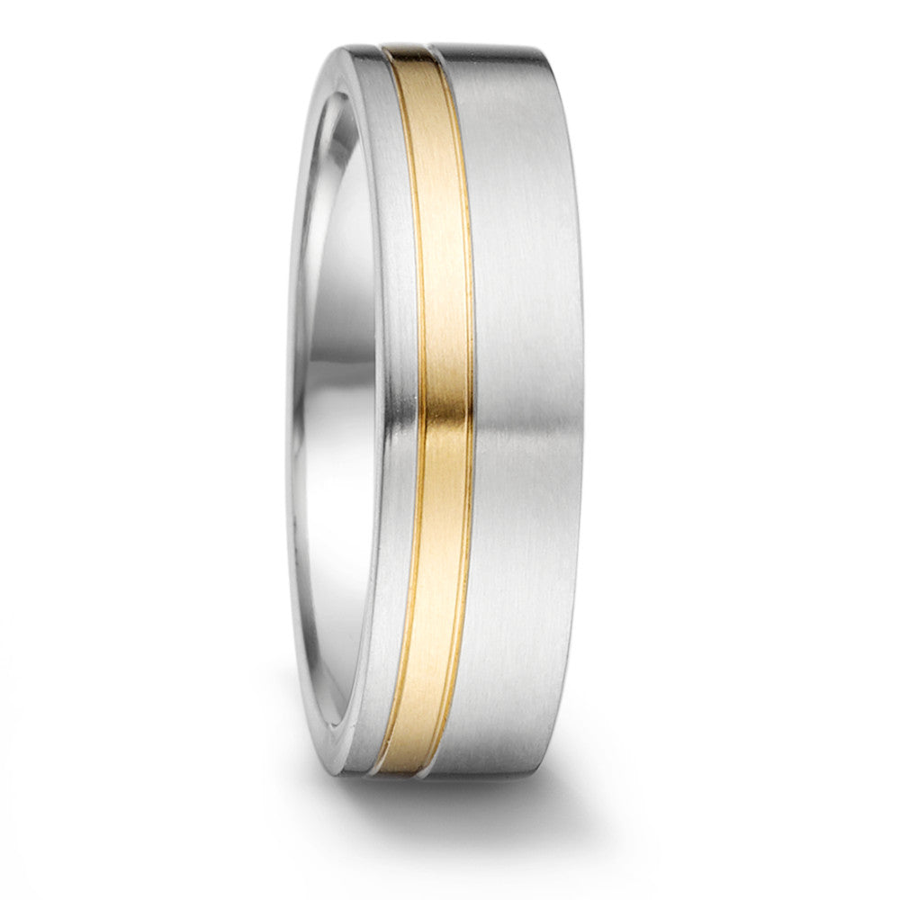 Wedding Ring Stainless steel, 18k Yellow Gold