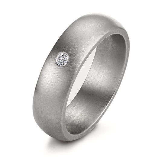 Ring Stainless steel Diamond 0.04 ct, tw-si