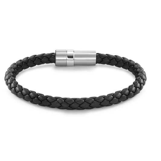 Bracelet Stainless steel, Leather 18 cm Ø6.5 mm