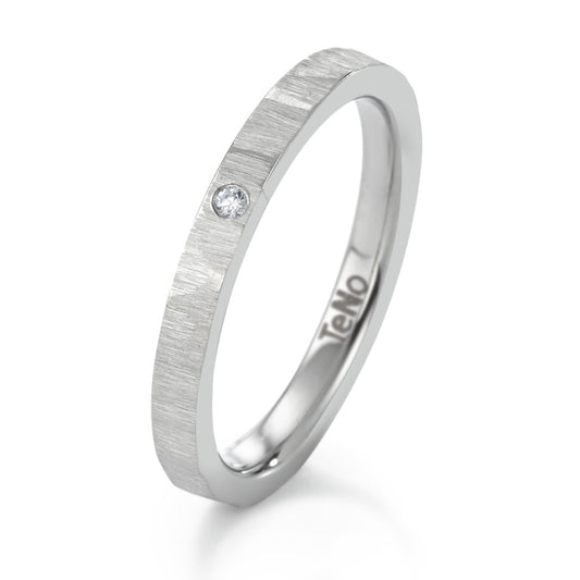 Ring Stainless steel Diamond 0.012 ct, tw-si