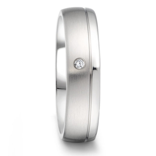 Wedding Ring Stainless steel Diamond 0.02 ct, tw-si