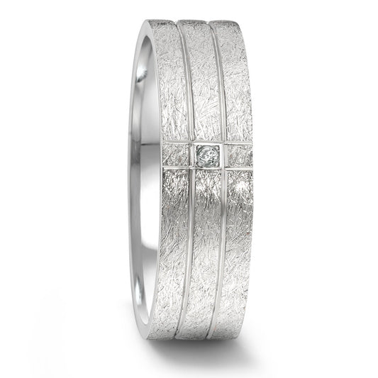 Wedding Ring Stainless steel Diamond 0.02 ct, tw-si