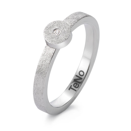 Ring Stainless steel Diamond 0.012 ct, tw-si