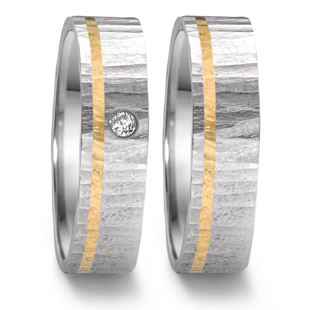 Wedding Ring Stainless steel, 18k Yellow Gold