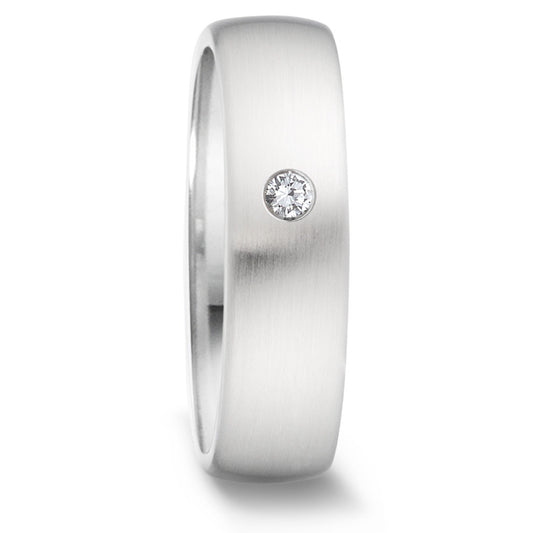 Wedding Ring Stainless steel Diamond 0.04 ct, tw-si