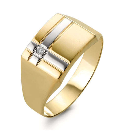 Ring 9k Yellow Gold Diamond 0.005 ct, w-si