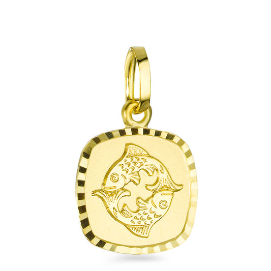 Pendant 9k Yellow Gold Zodiac Sign Pisces