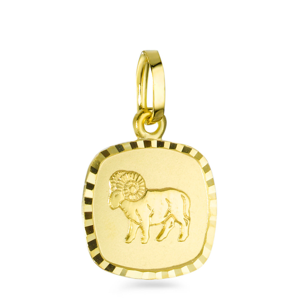 Pendant 9k Yellow Gold Zodiac Sign Aries