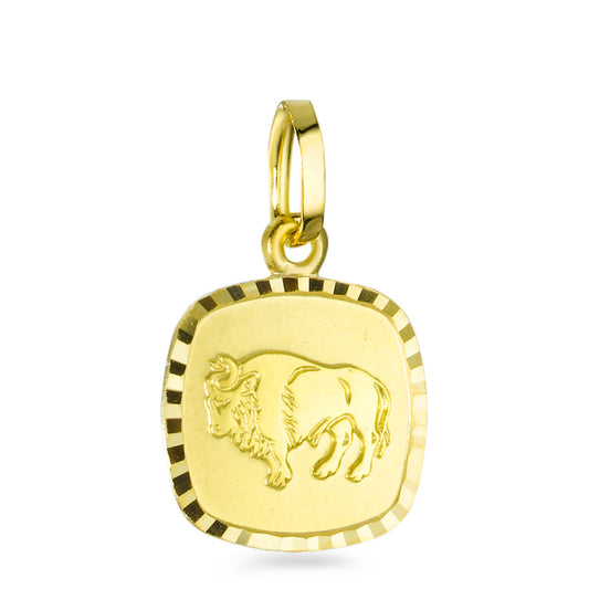 Pendant 9k Yellow Gold Zodiac Sign Taurus