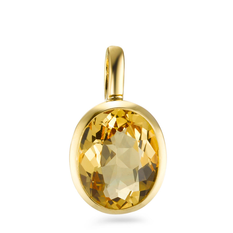 Pendant 18k Yellow Gold Citrine