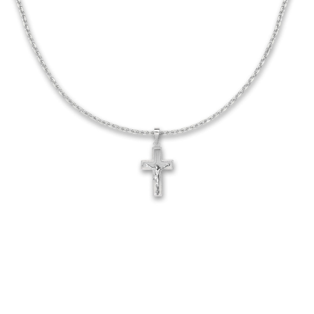 Pendant 9k White Gold Cross