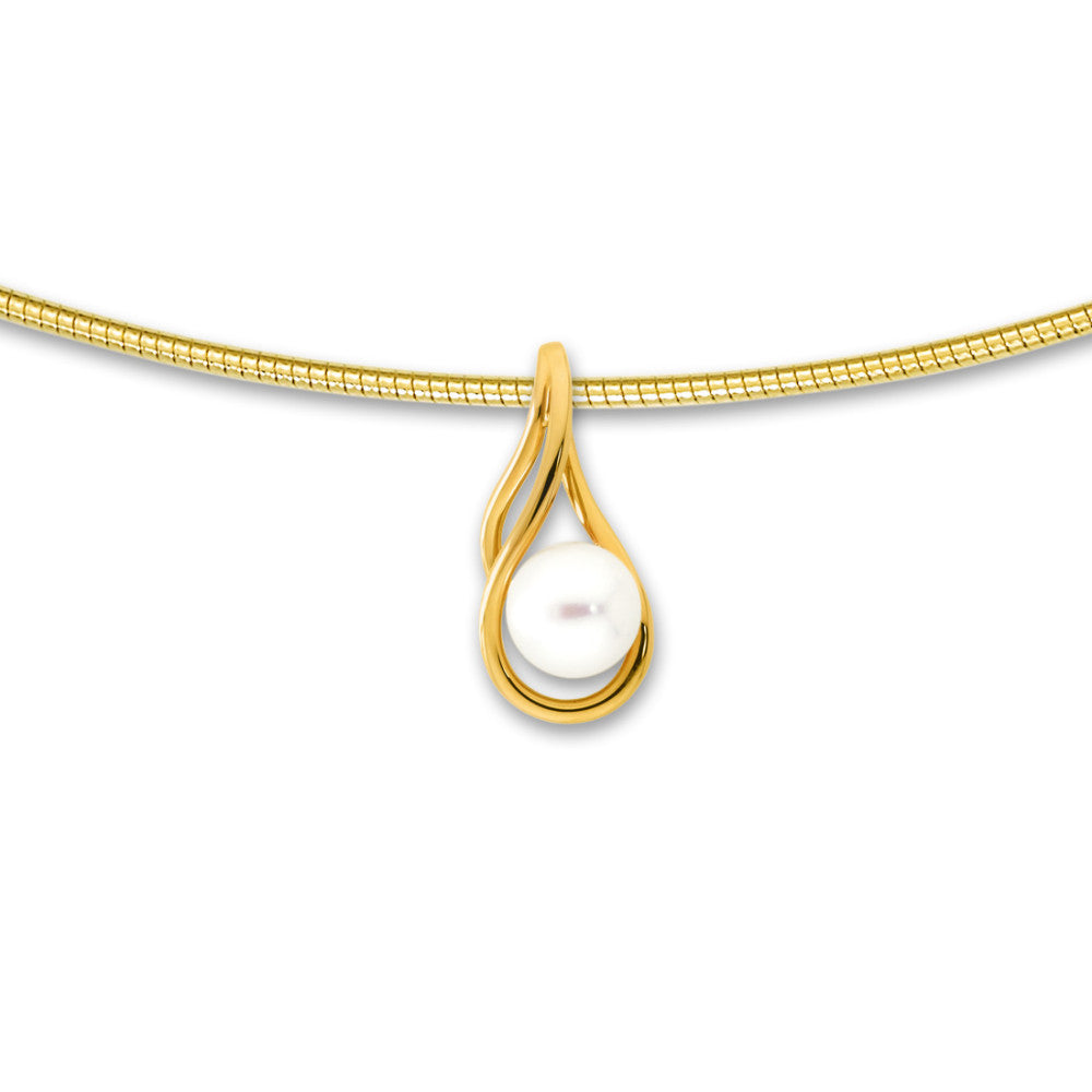 Pendant 9k Yellow Gold Freshwater pearl