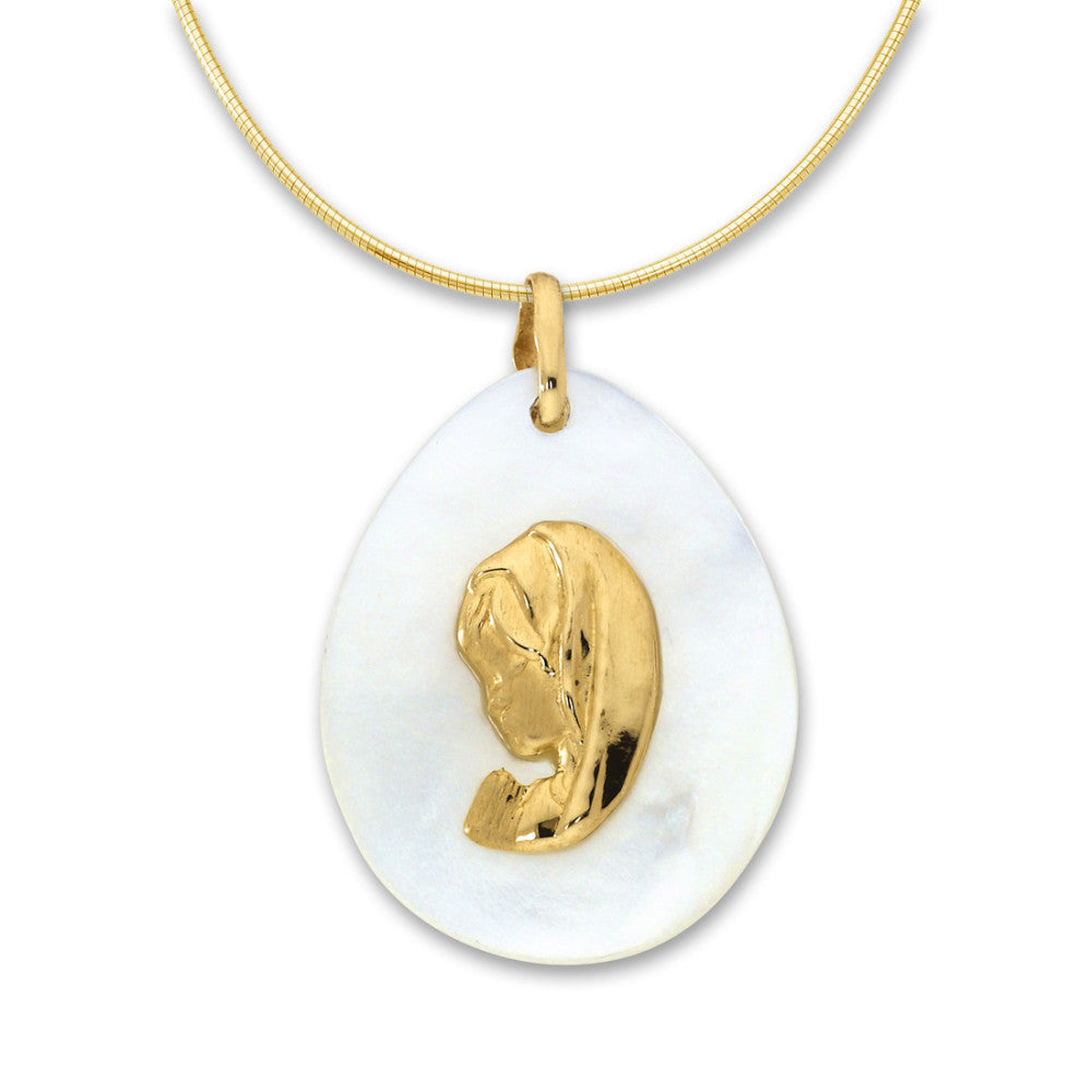 Pendant 9k Yellow Gold Mother of pearl