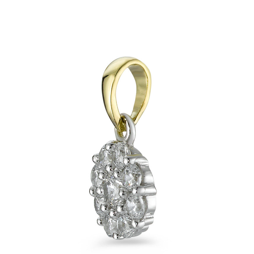 Pendant 9k Yellow Gold Zirconia Ø7 mm