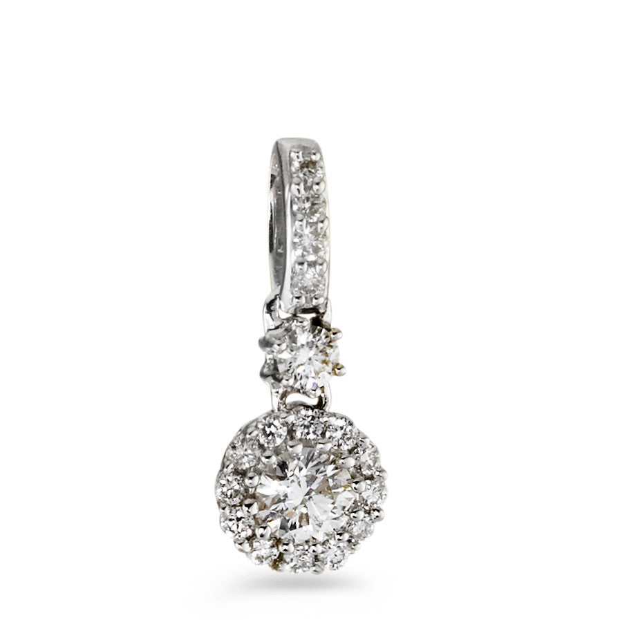 Pendant 18k White Gold Diamond 0.25 ct, w-si