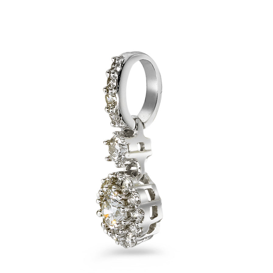 Pendant 18k White Gold Diamond 0.25 ct, w-si