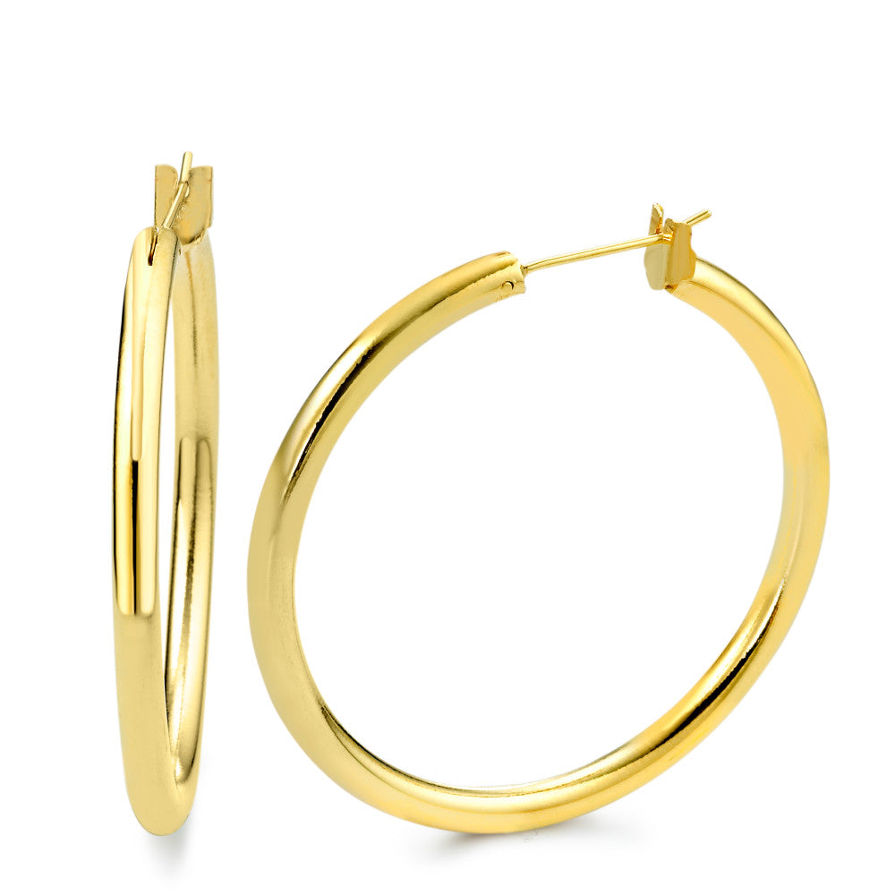 Hoop earrings Bronze Gold plated