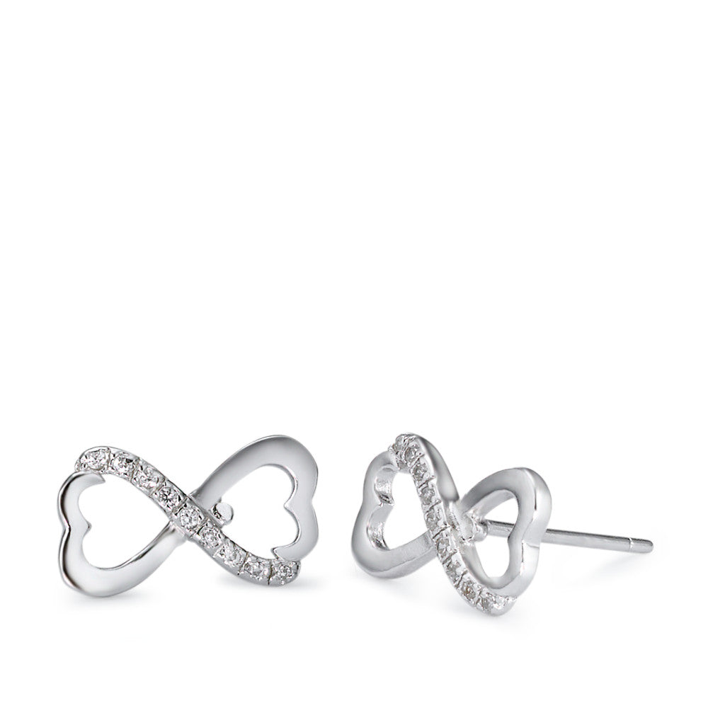 Stud earrings Silver Zirconia Infinity
