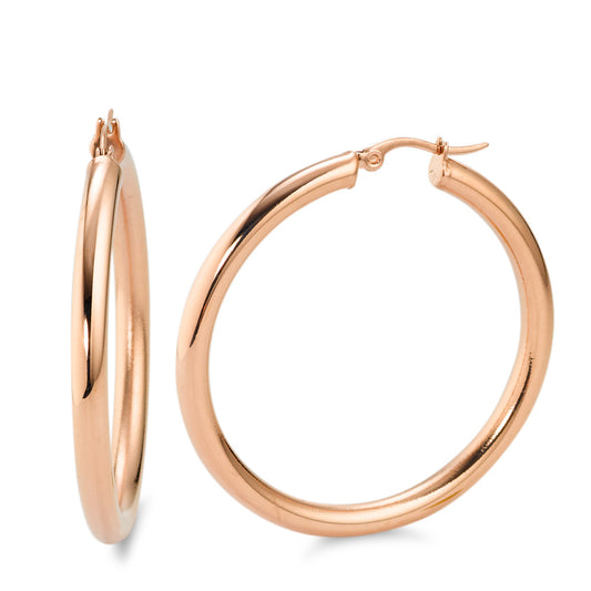 Hoop earrings Stainless steel Rose IP coated