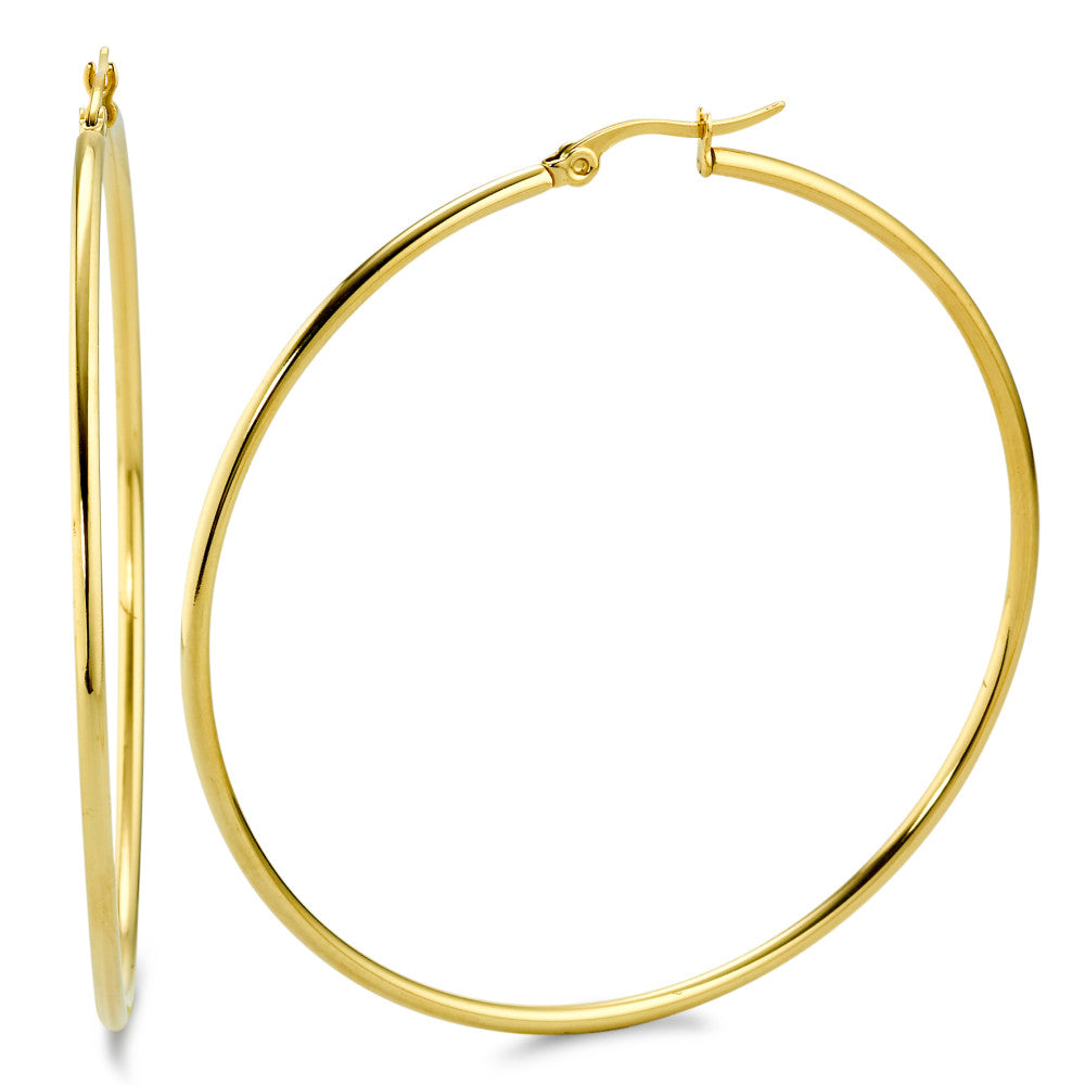 Hoop earrings Stainless steel Yellow IP coated