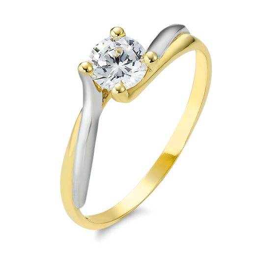 Solitaire ring 9k Yellow Gold Zirconia