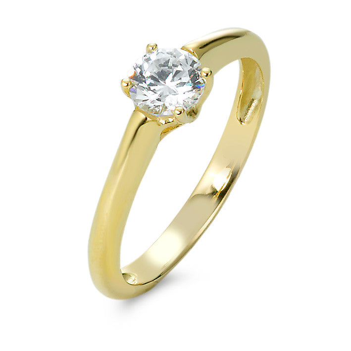 Solitaire ring 9k Yellow Gold Zirconia