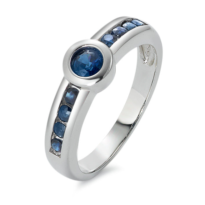 Ring 18k White Gold Sapphire 9 Stones