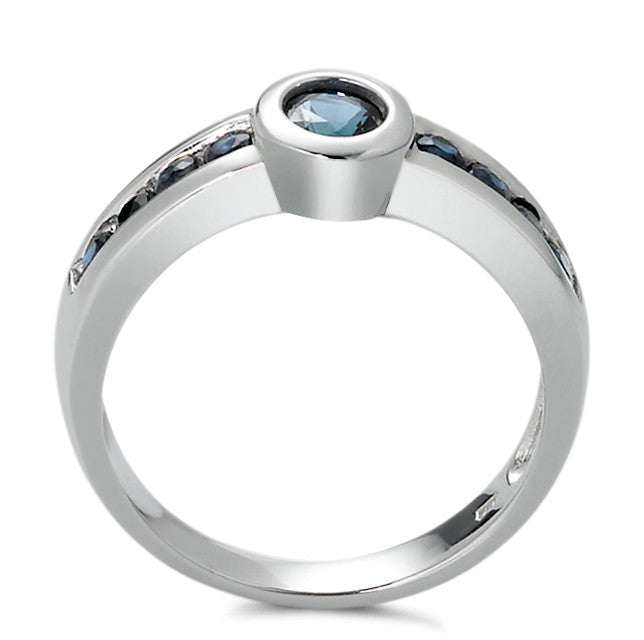 Ring 18k White Gold Sapphire 9 Stones