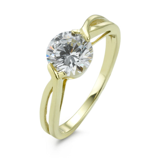 Solitaire ring 9k Yellow Gold Zirconia