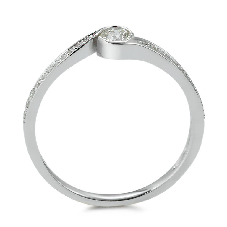 Ring 18k White Gold Diamond 0.25 ct, w-si