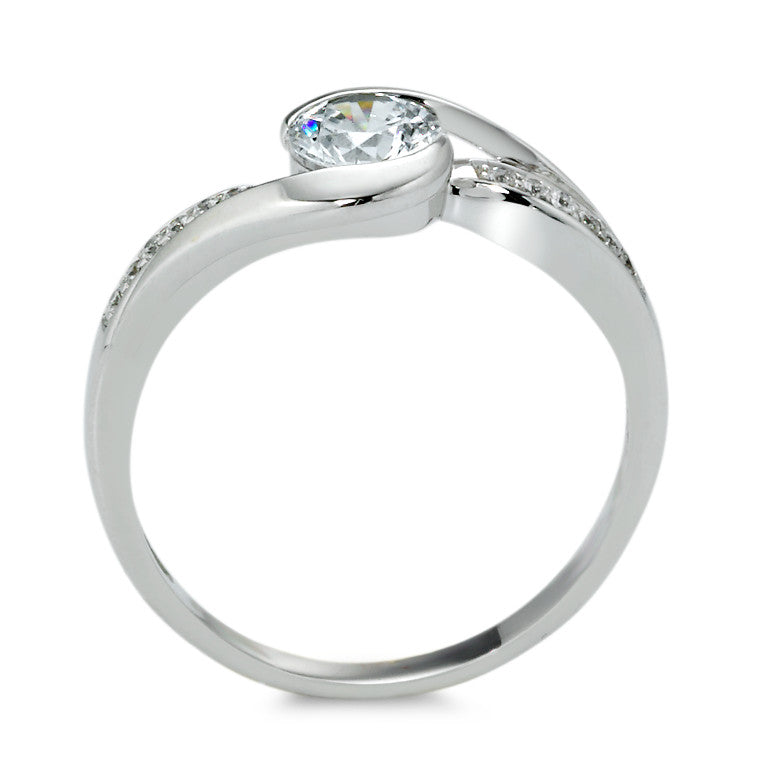 Ring 9k White Gold Zirconia